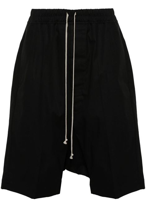 Black drop-crotch bermuda shorts Rick Owens - men